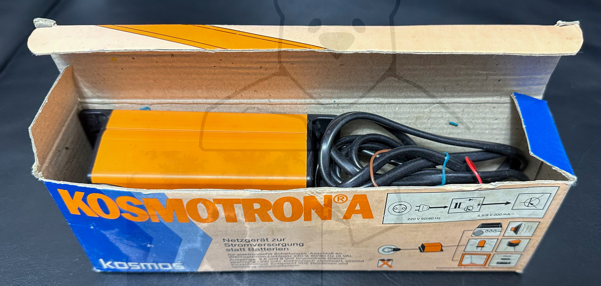 Kosmos Elektronik Kosmotron A Netzteil - Verpackung, Rückseite